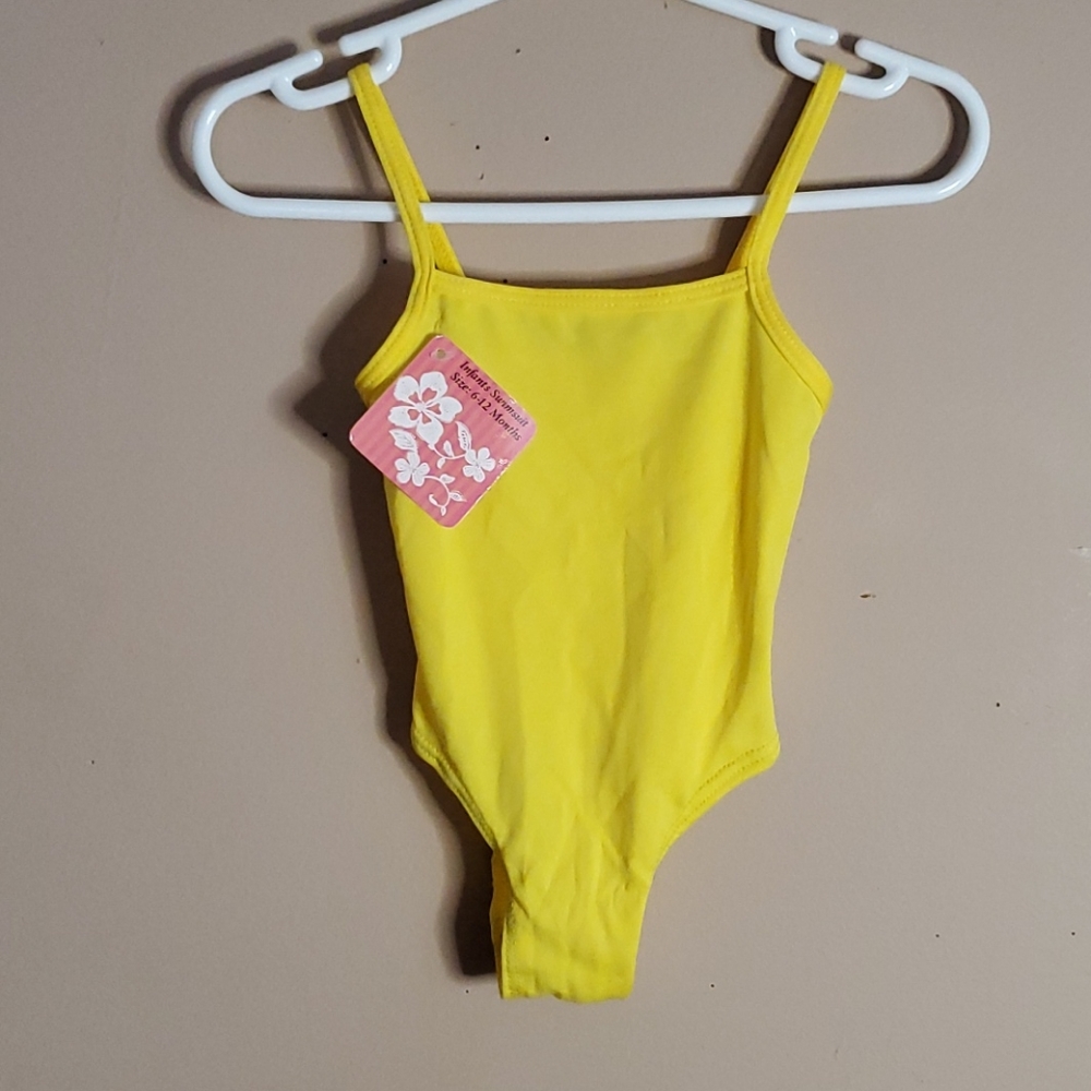 Infant girl yellow swim suit size 6-12 months